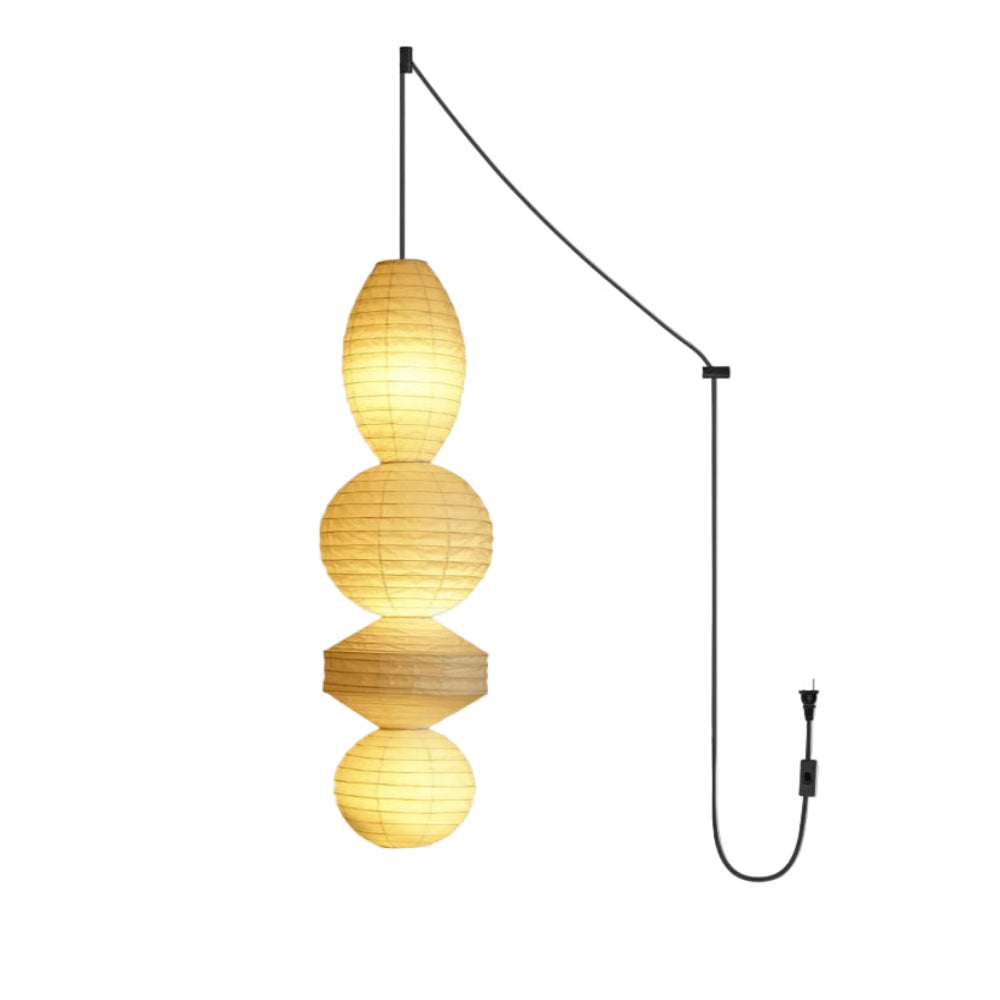 Washi Paper Tayo Pendant Swag Lamp - Yiarolight