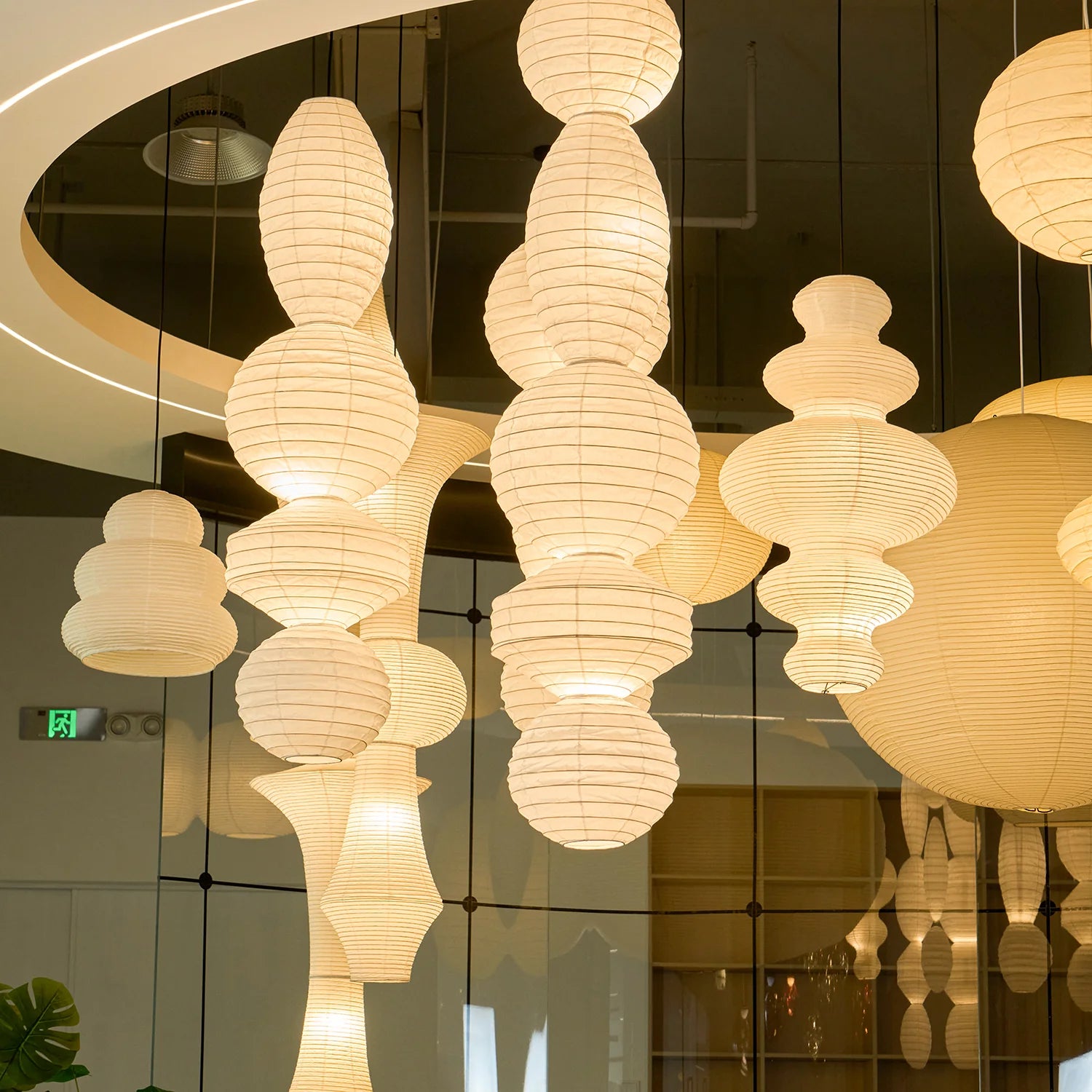 Washi Paper Tayo Pendant Swag Lamp - Yiarolight
