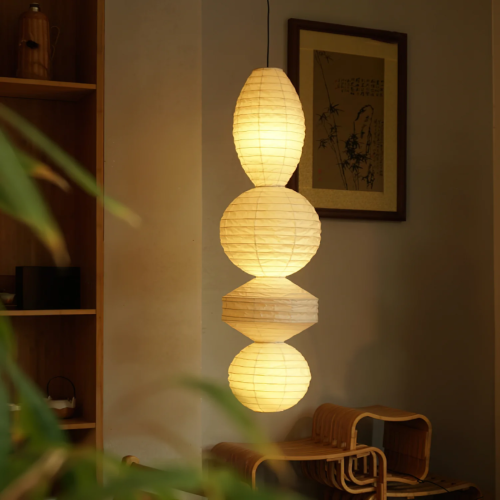 Washi Paper Tayo Pendant Swag Lamp - Yiarolight