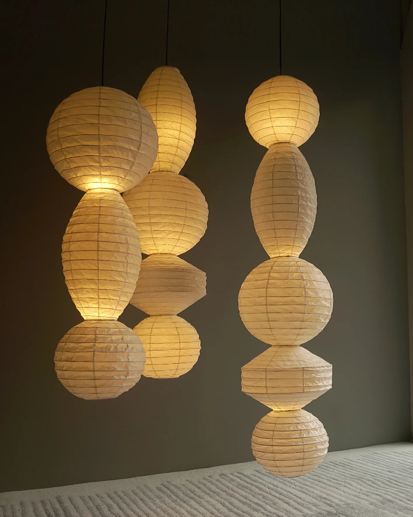 Washi Paper Tayo Pendant Swag Lamp - Yiarolight