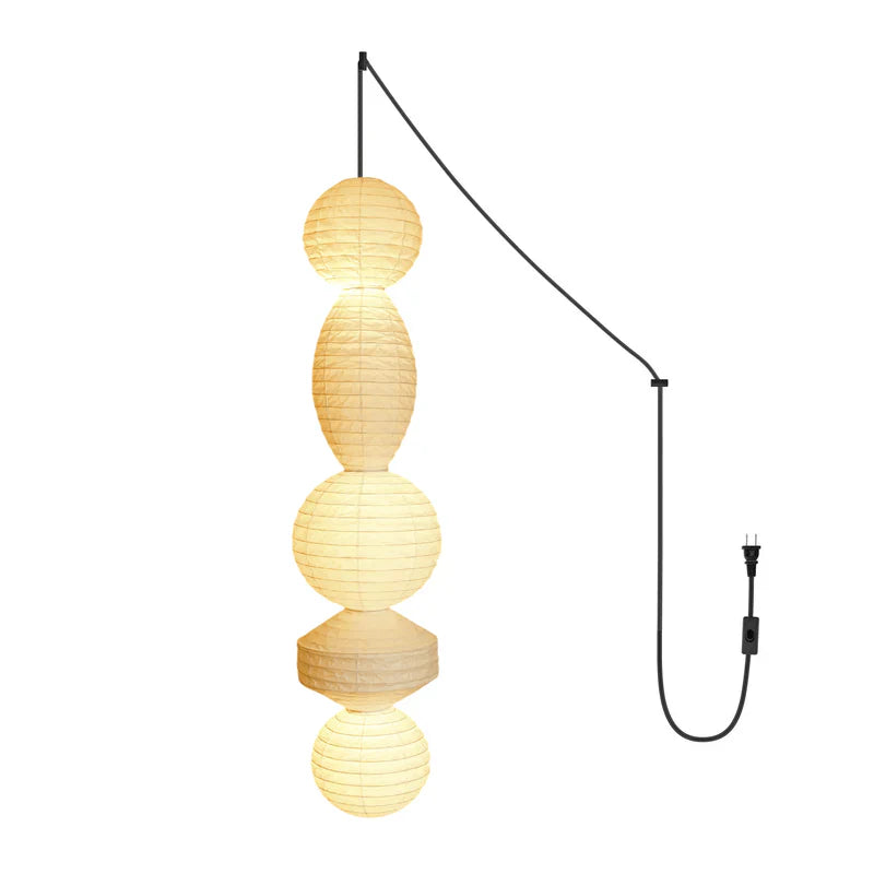 Washi Paper Tayo Pendant Swag Lamp - Yiarolight