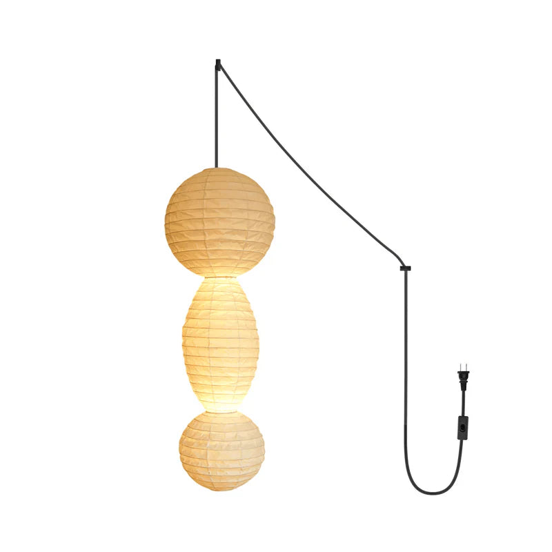 Washi Paper Tayo Pendant Swag Lamp - Yiarolight