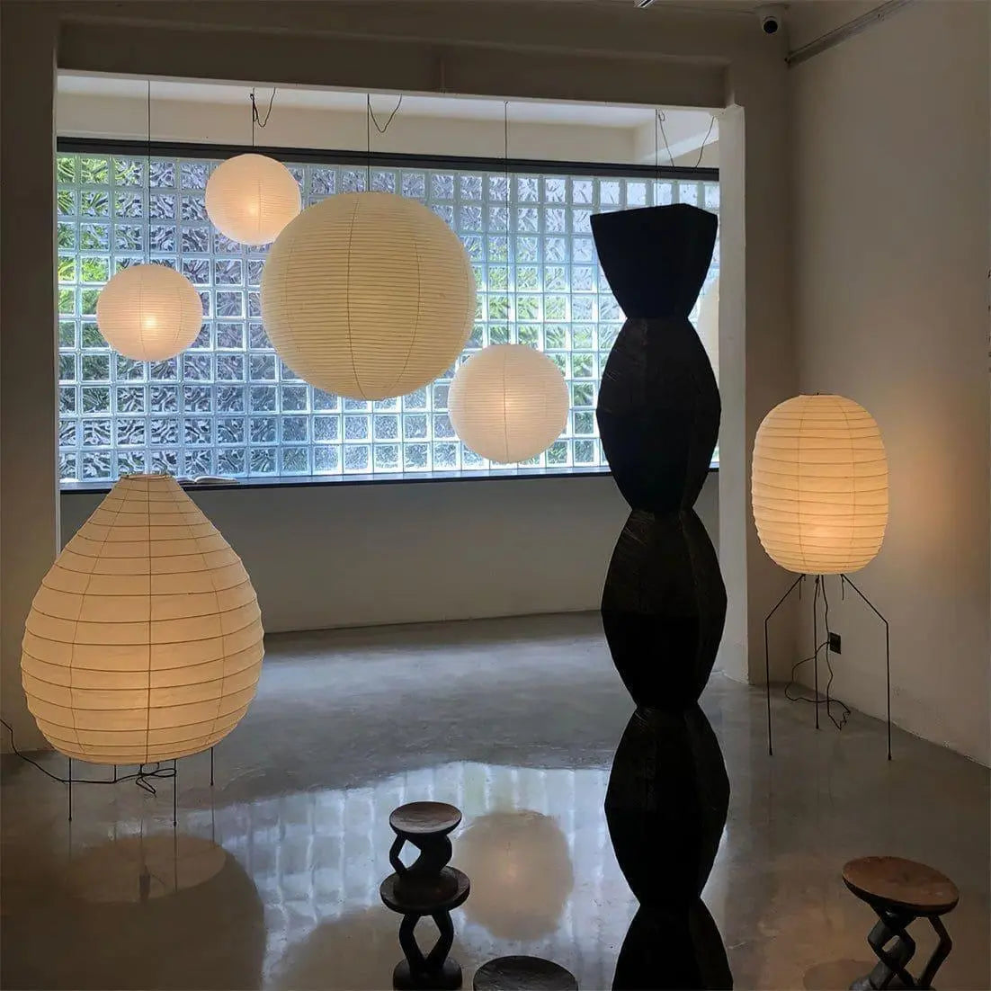 Washi Paper UF3-DL Floor Lamp - Yiarolight