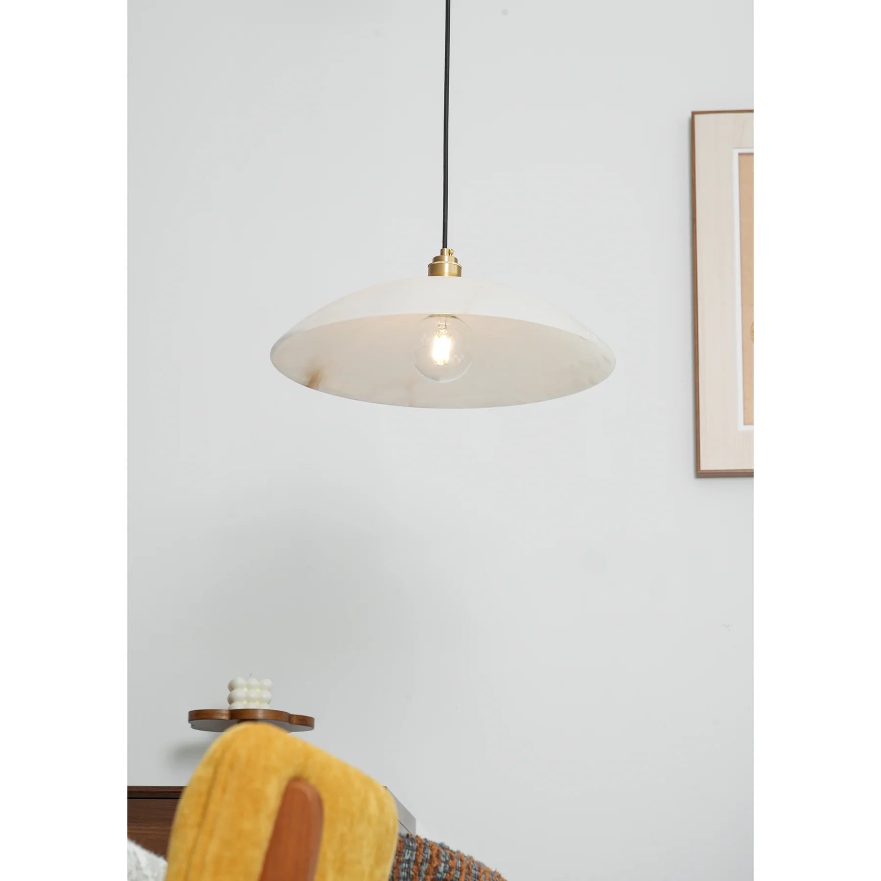 Alabaster Dome Pendant Lamp