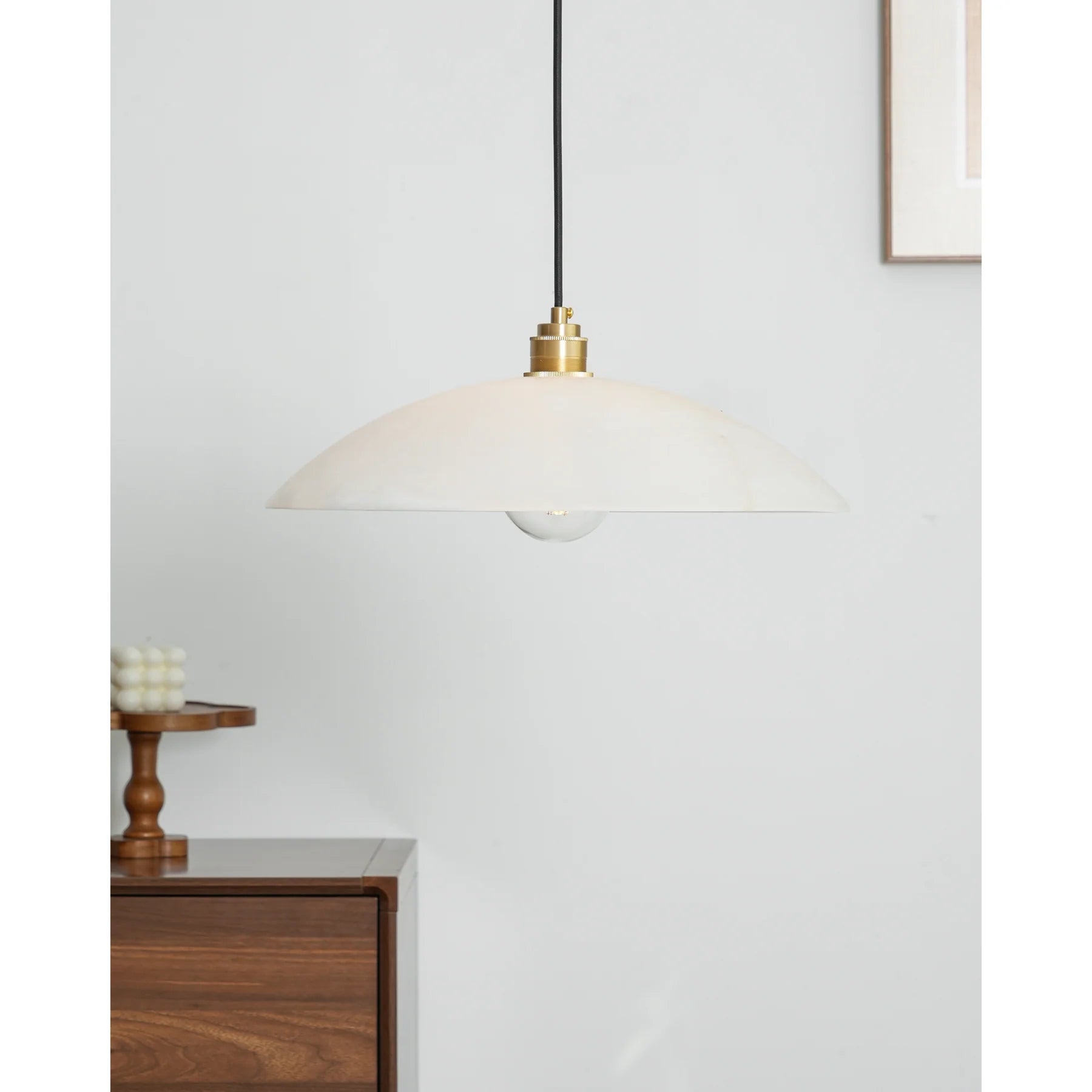 Alabaster Dome Pendant Lamp