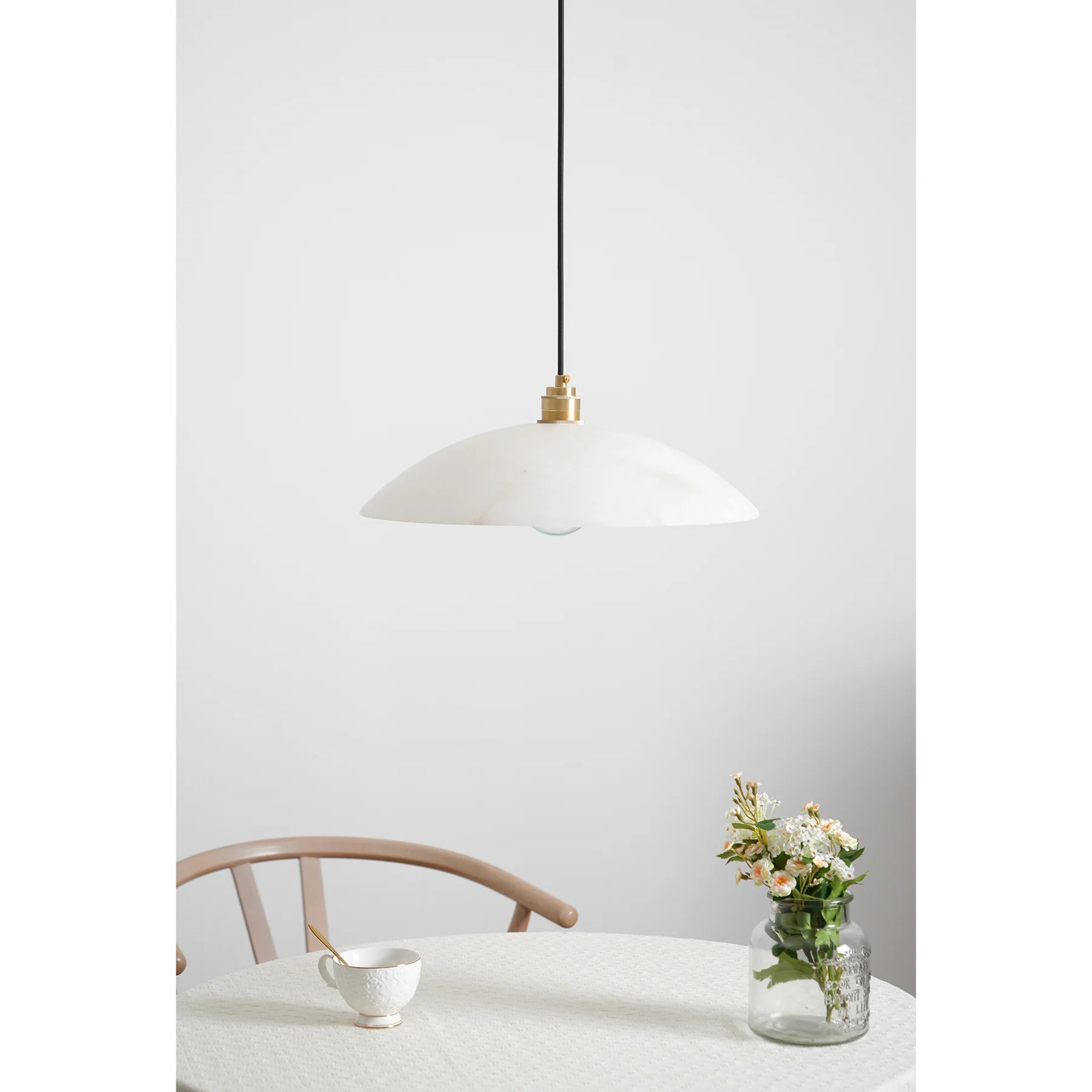 Alabaster Dome Pendant Lamp