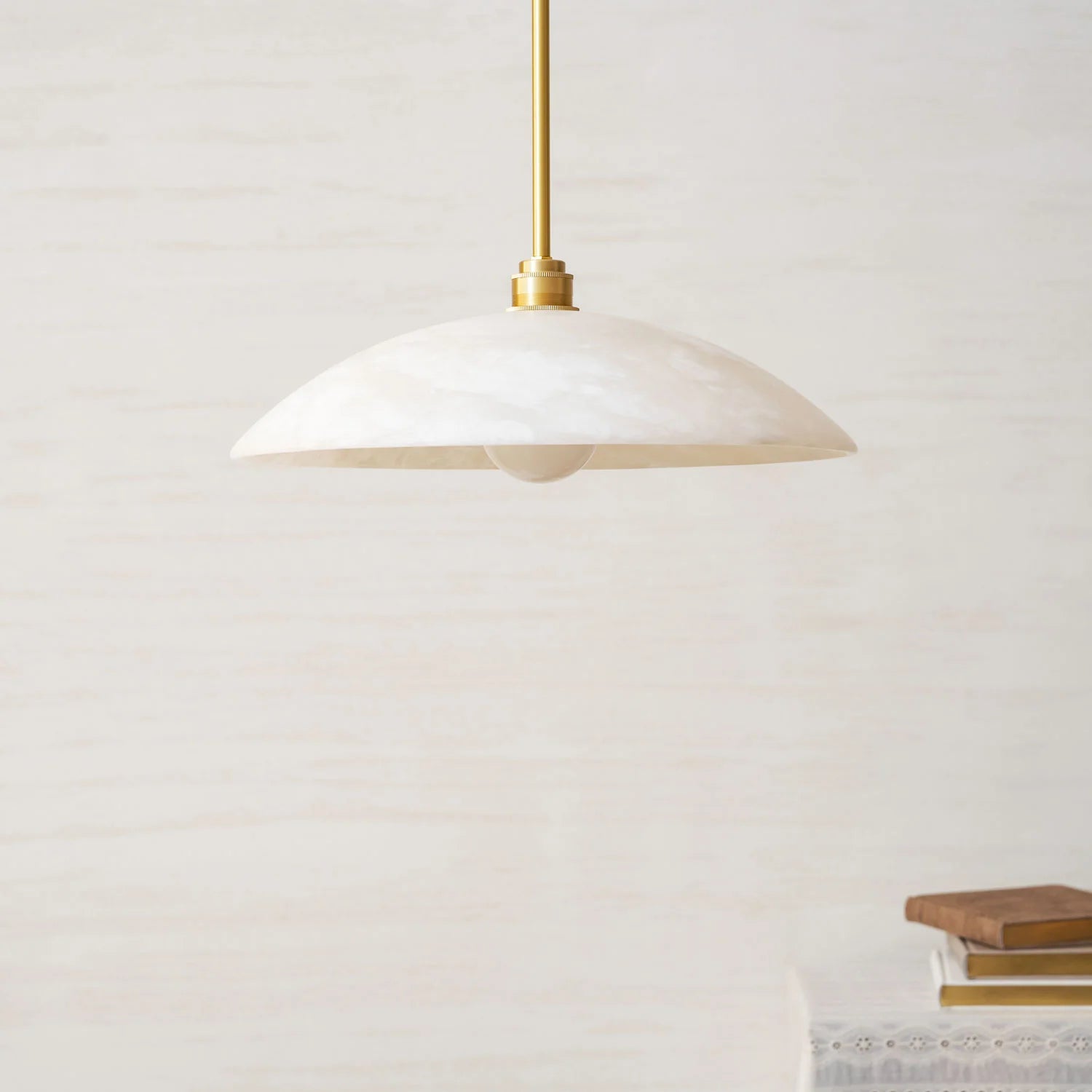 Alabaster Dome Pendant Lamp