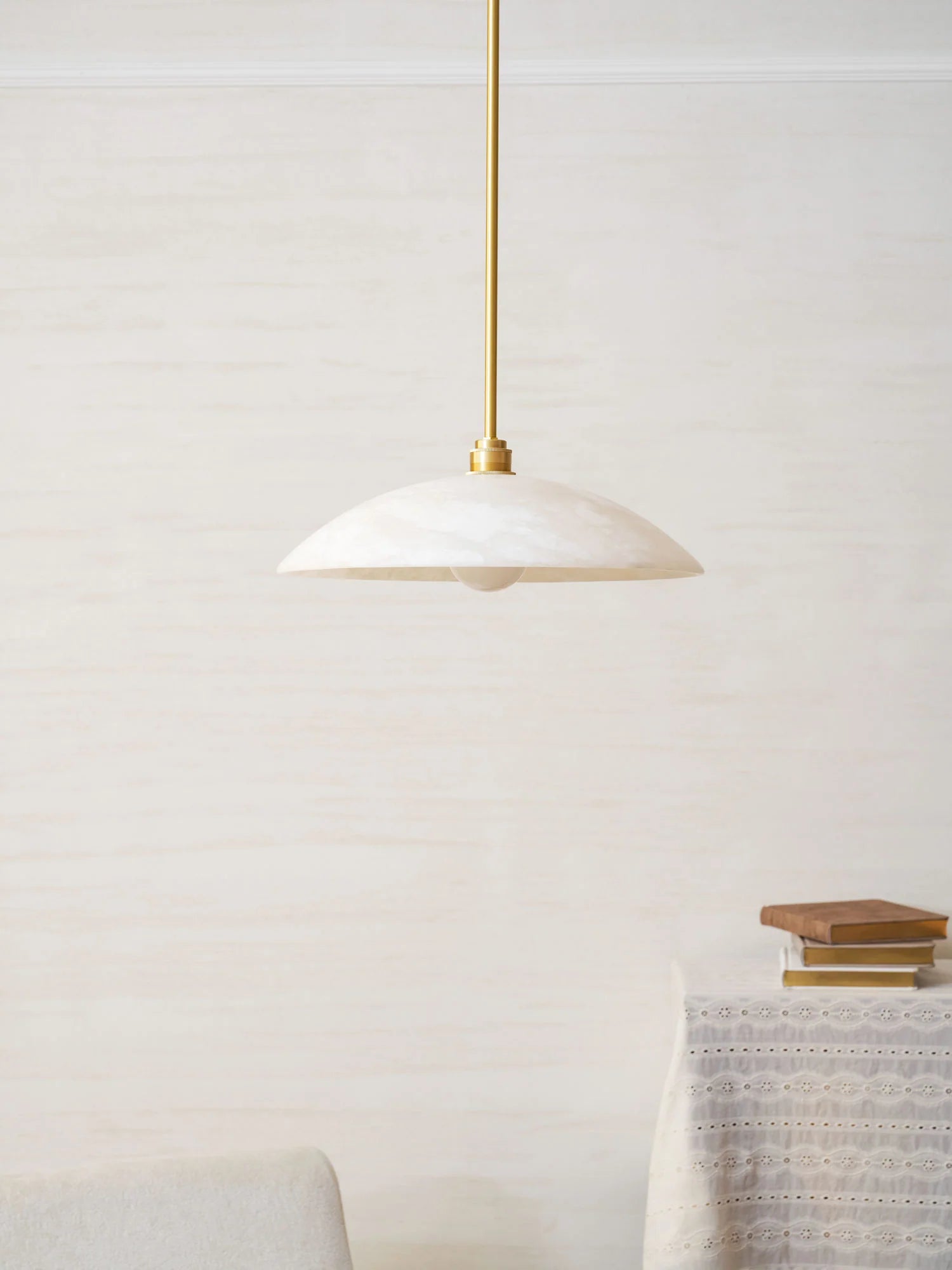 Alabaster Dome Pendant Lamp