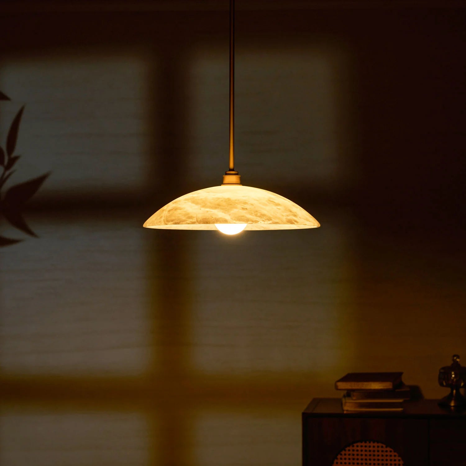 Alabaster Dome Pendant Lamp