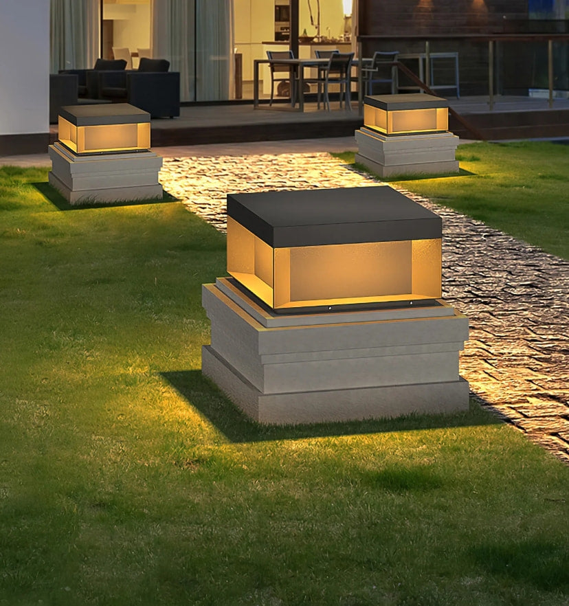 Black Box Outdoor Post Light - Yiarolight