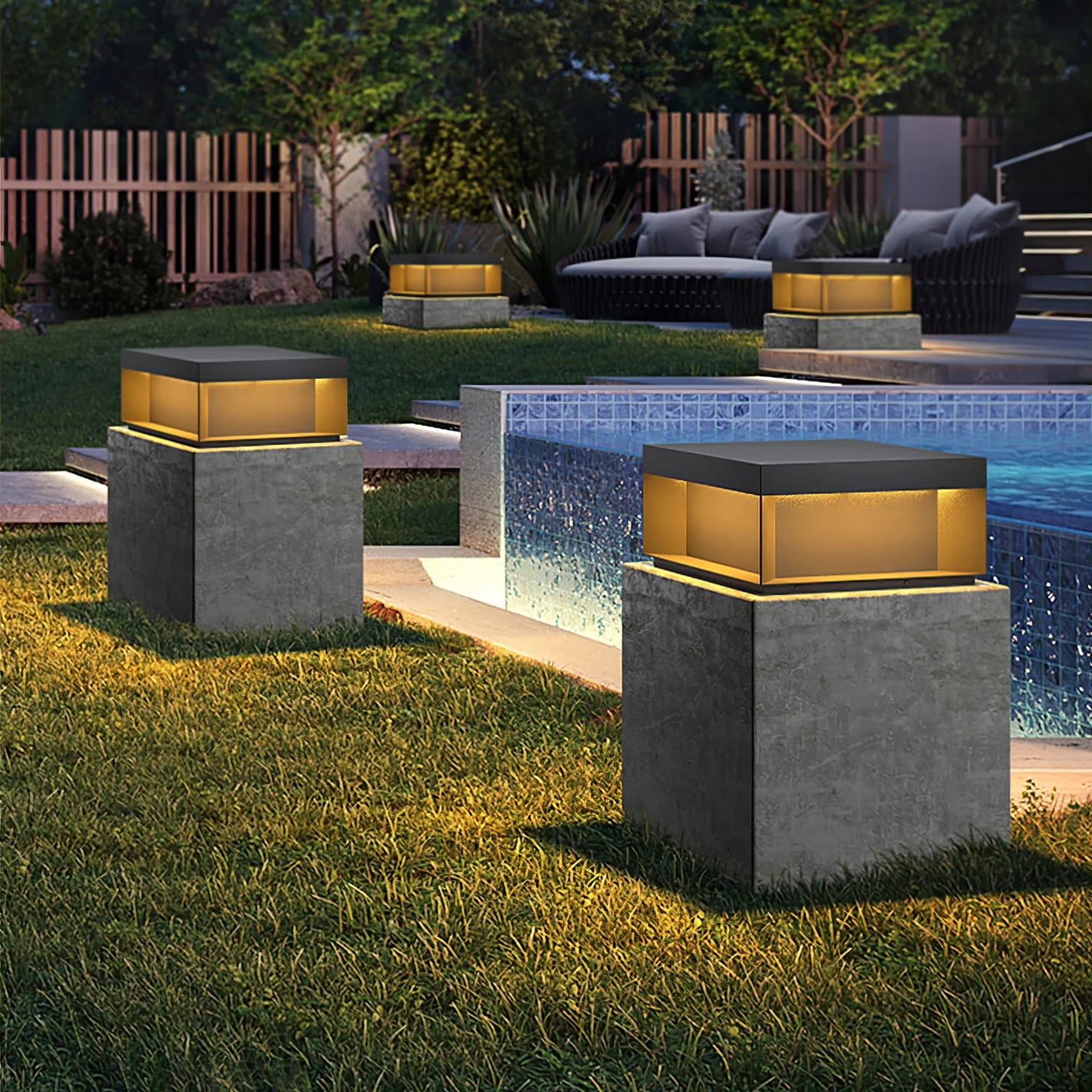 Black Box Outdoor Post Light - Yiarolight