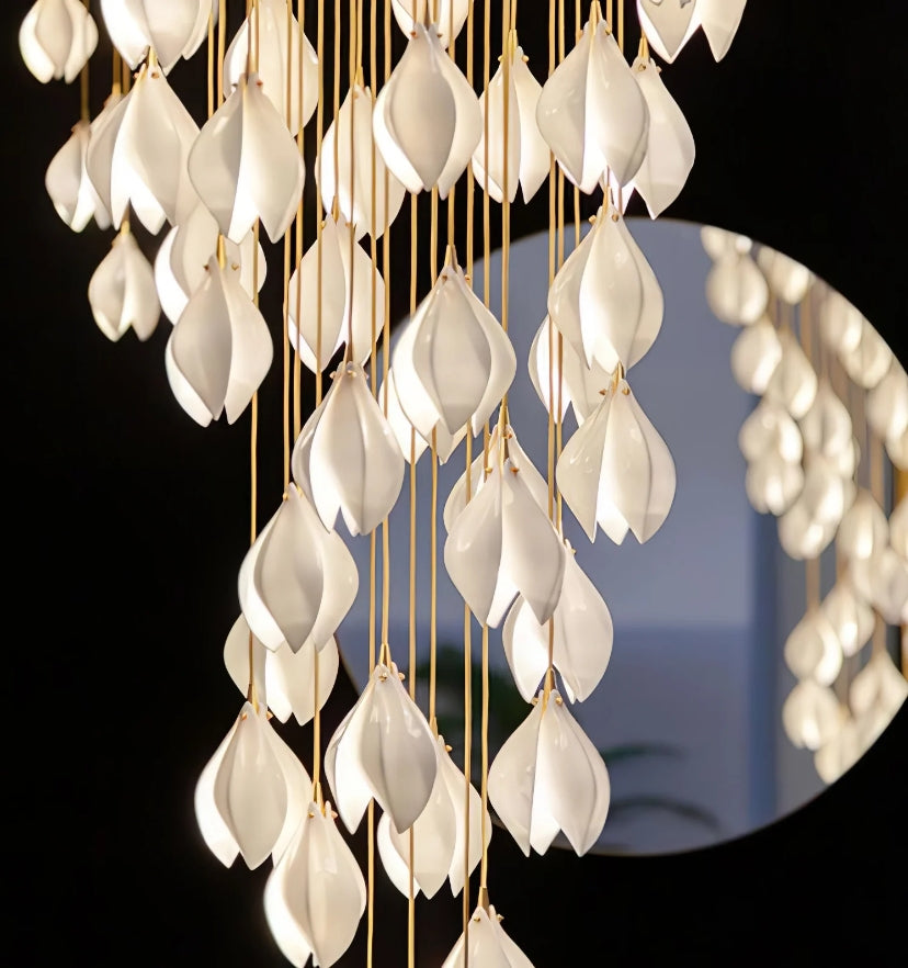 Ceramic Flower Pendant Light - Yiarolight