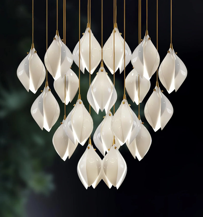 Ceramic Flower Pendant Light - Yiarolight