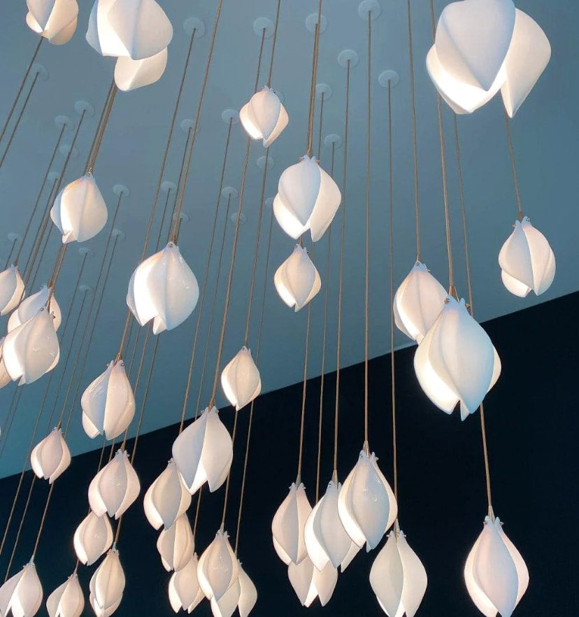 Ceramic Flower Pendant Light - Yiarolight