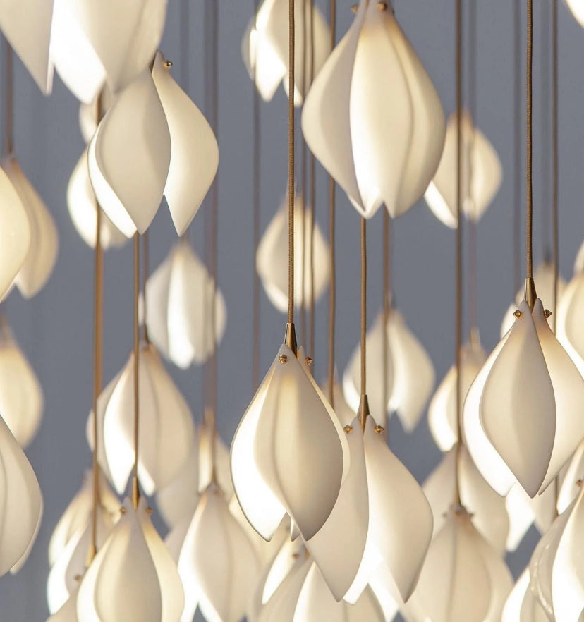 Ceramic Flower Pendant Light - Yiarolight