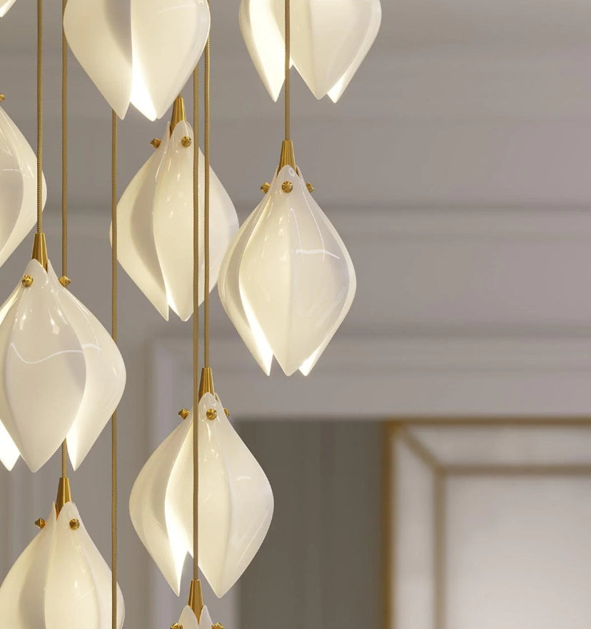 Ceramic Flower Pendant Light - Yiarolight
