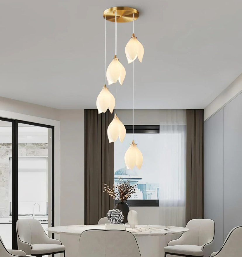 Ceramic Flower Pendant Light - Yiarolight