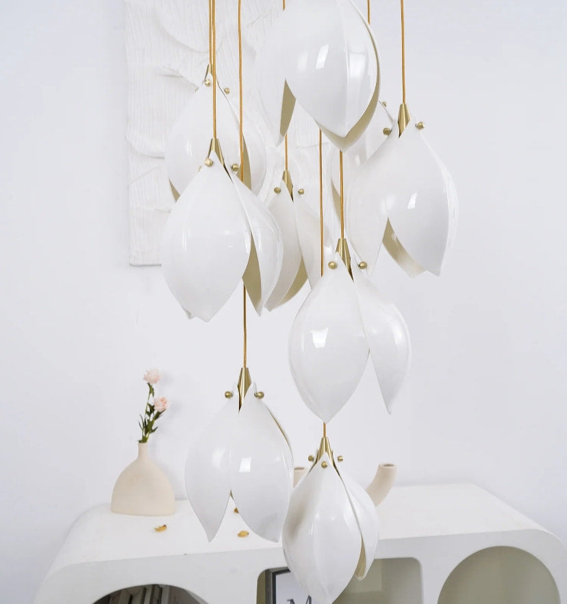 Ceramic Flower Pendant Light - Yiarolight