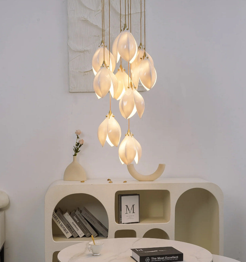 Ceramic Flower Pendant Light - Yiarolight