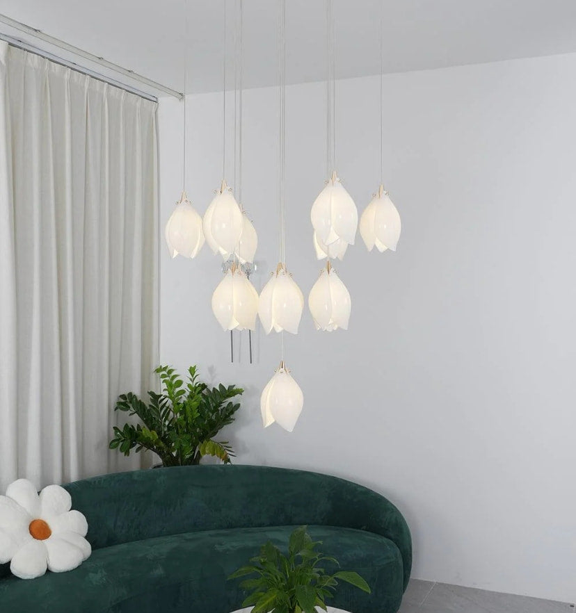 Ceramic Flower Pendant Light - Yiarolight