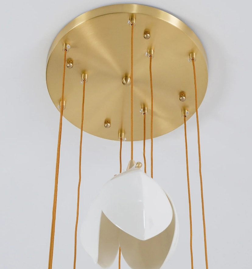 Ceramic Flower Pendant Light - Yiarolight
