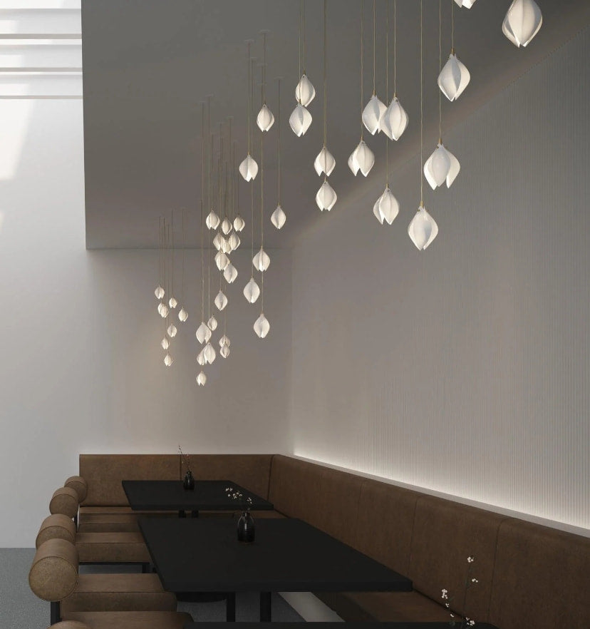 Ceramic Flower Pendant Light - Yiarolight