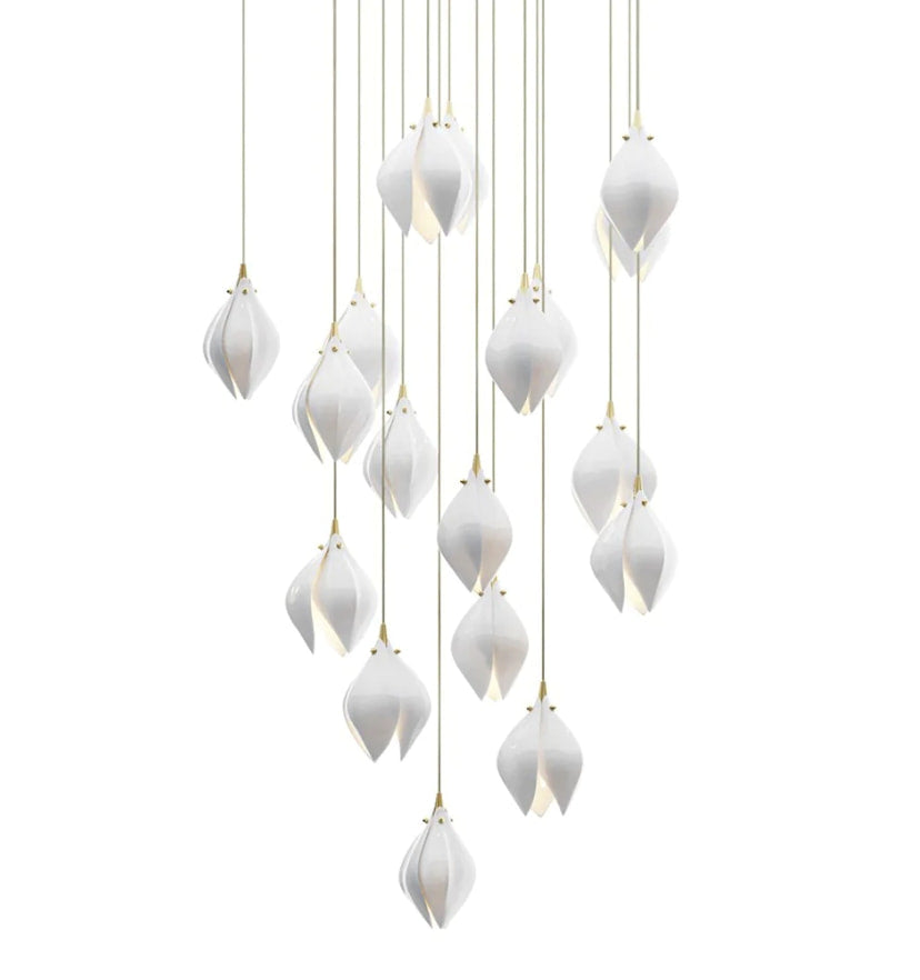 Ceramic Flower Pendant Light - Yiarolight