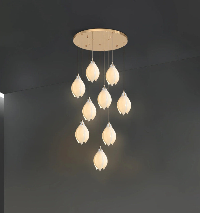 Ceramic Flower Pendant Light - Yiarolight