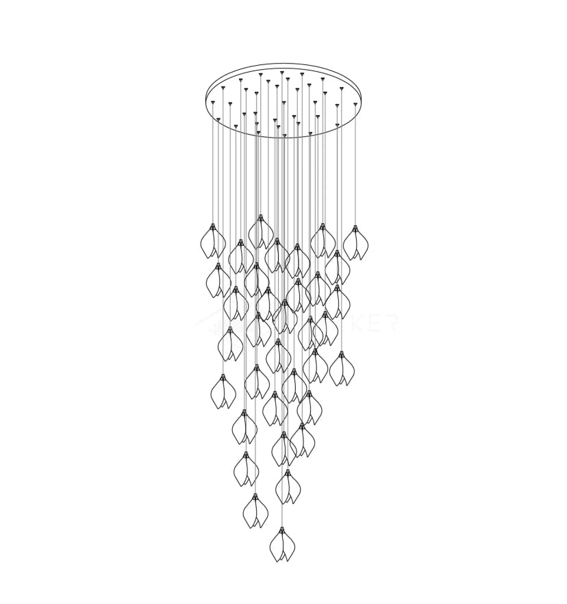 Ceramic Flower Pendant Light - Yiarolight