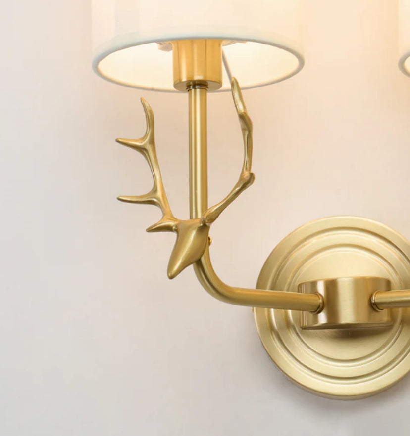 Brass Deer Head Wall Light - Yiarolight