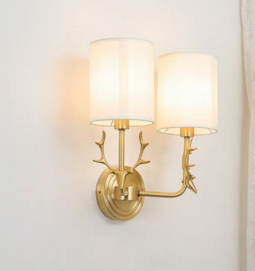 Brass Deer Head Wall Light - Yiarolight