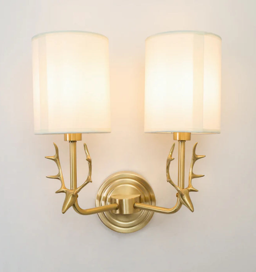 Brass Deer Head Wall Light - Yiarolight