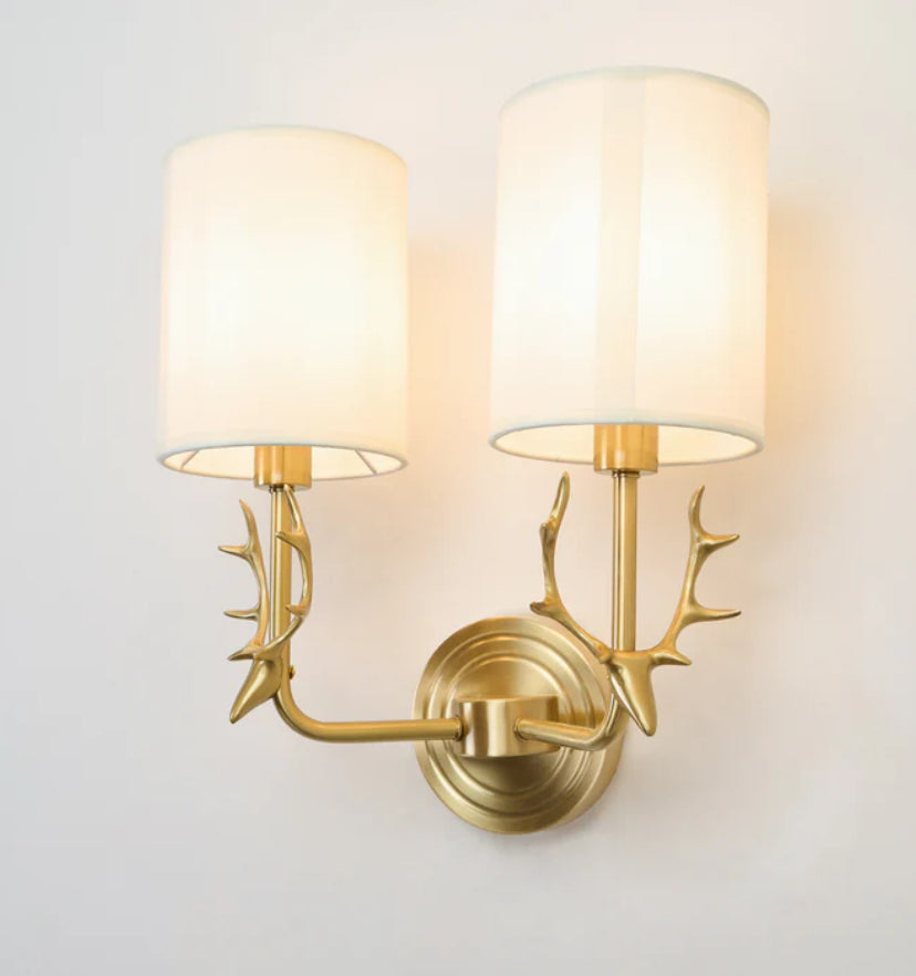 Brass Deer Head Wall Light - Yiarolight