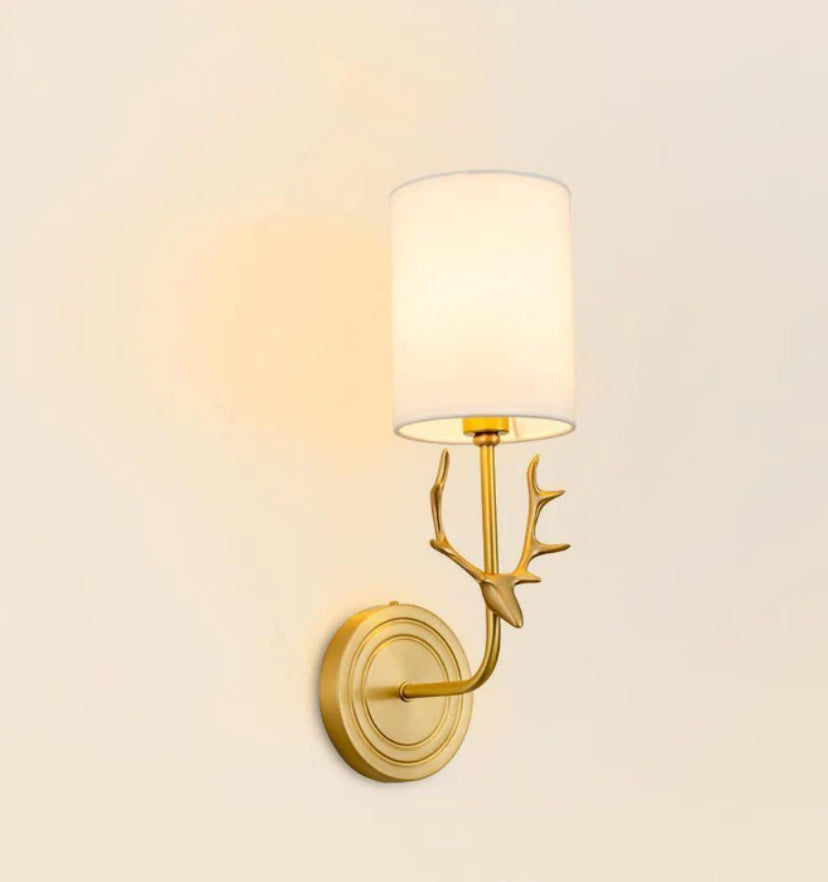 Brass Deer Head Wall Light - Yiarolight