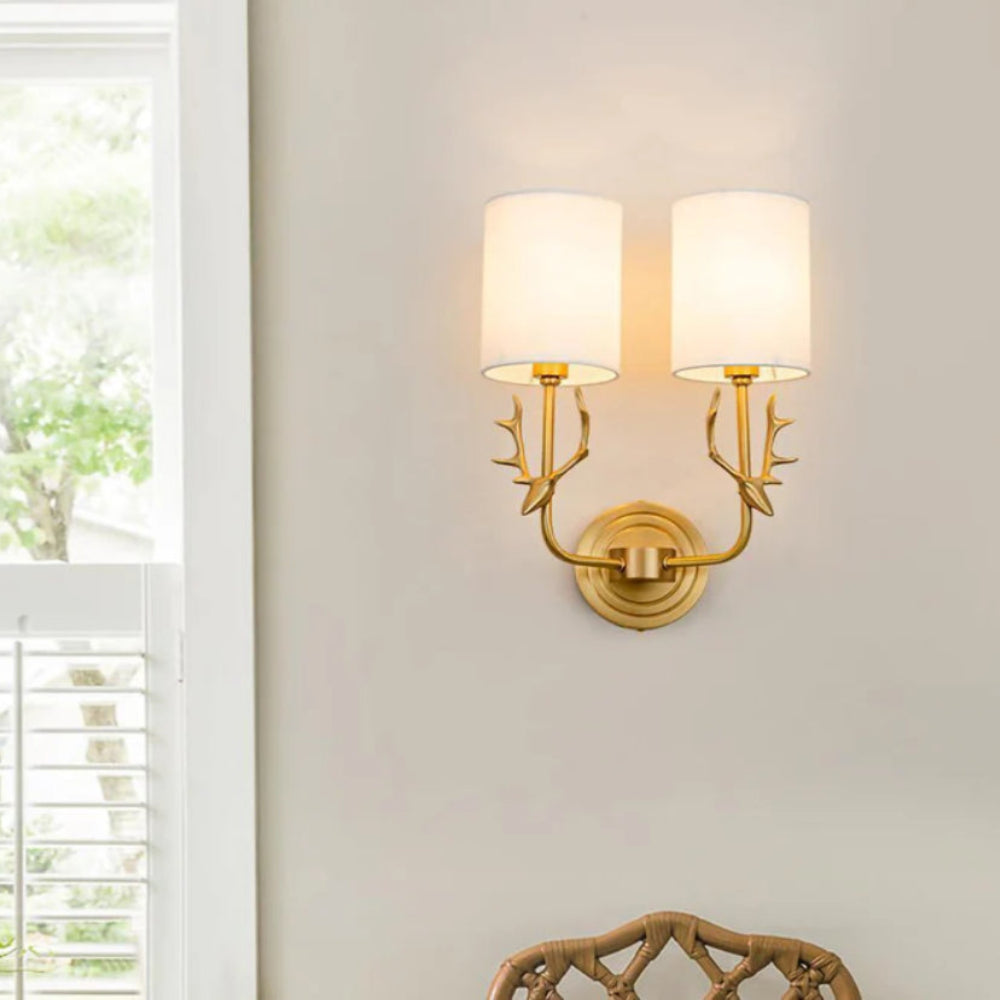 Brass Deer Head Wall Light - Yiarolight
