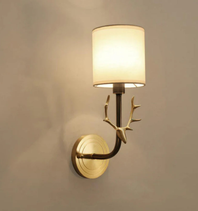 Brass Deer Head Wall Light - Yiarolight