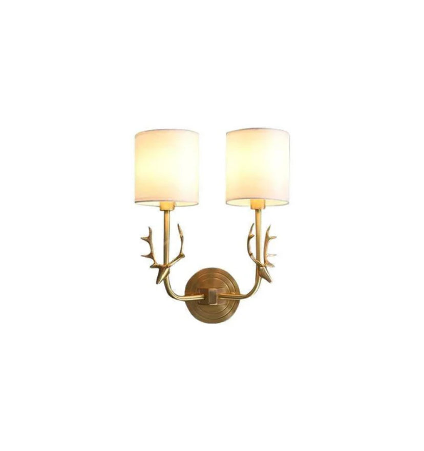 Brass Deer Head Wall Light - Yiarolight