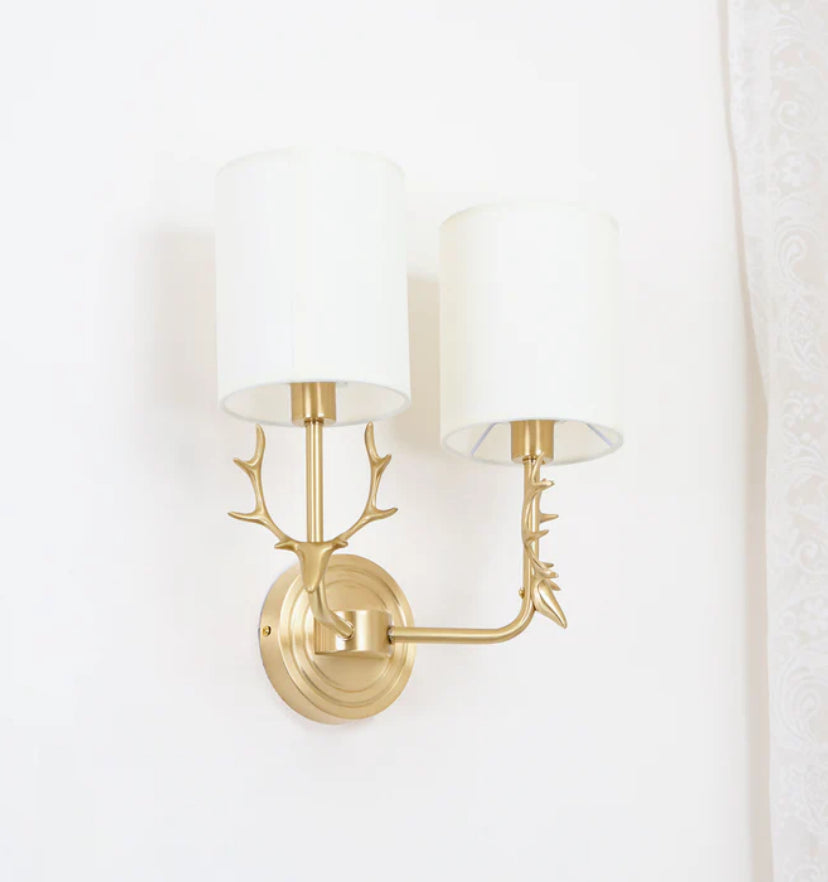 Brass Deer Head Wall Light - Yiarolight