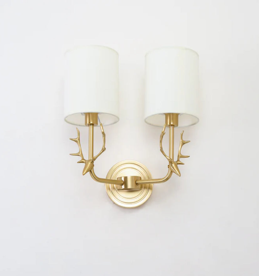 Brass Deer Head Wall Light - Yiarolight