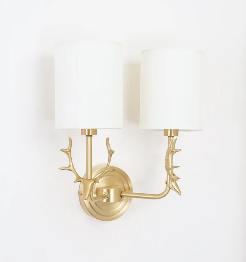 Brass Deer Head Wall Light - Yiarolight