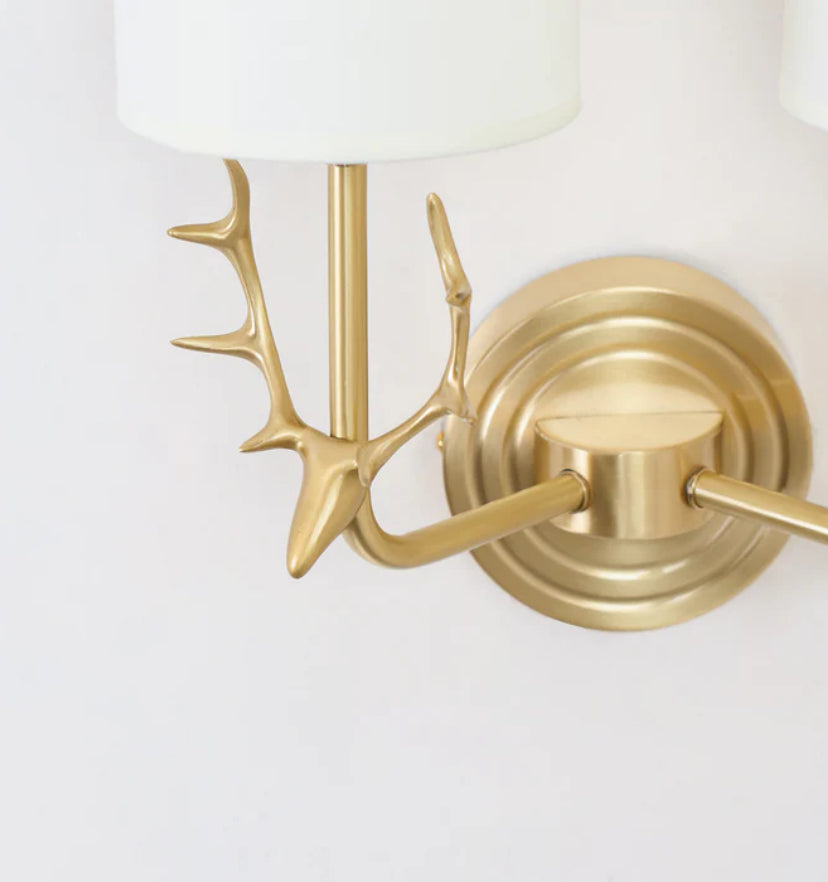 Brass Deer Head Wall Light - Yiarolight