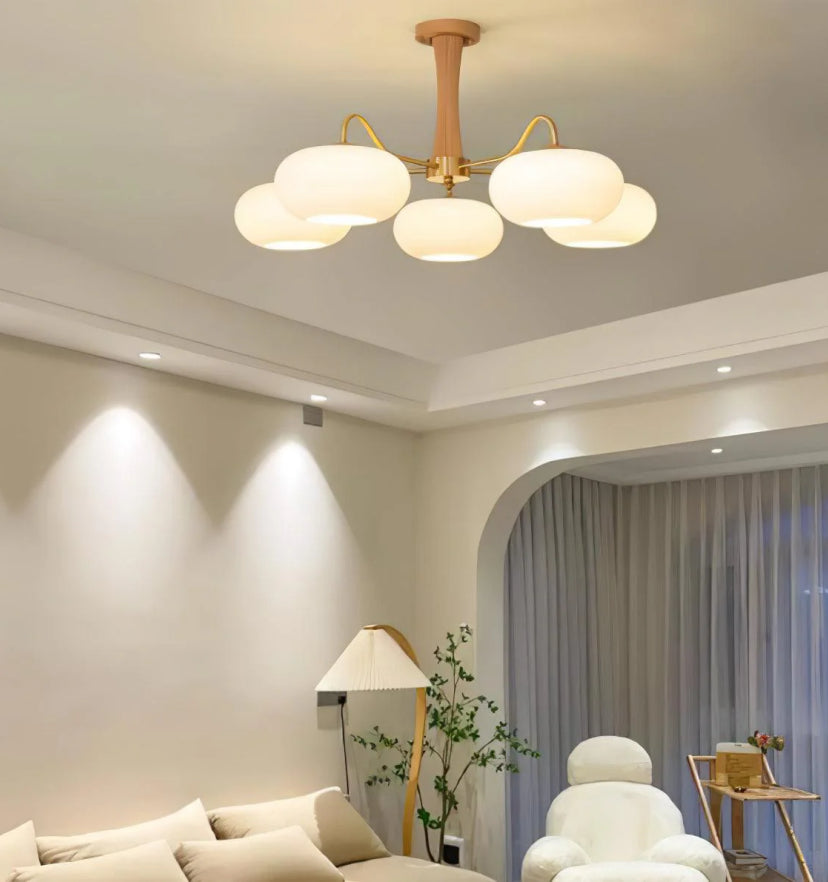 Brass Wooden Persimmon Chandelier - Yiarolight