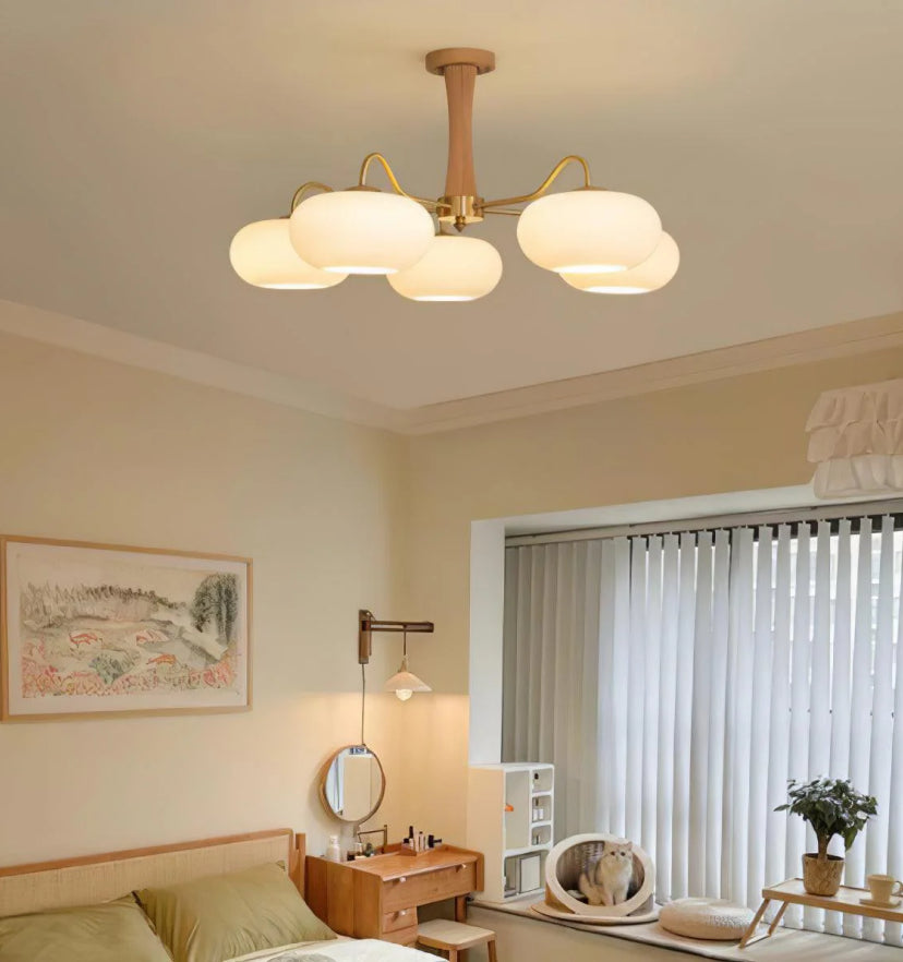 Brass Wooden Persimmon Chandelier - Yiarolight