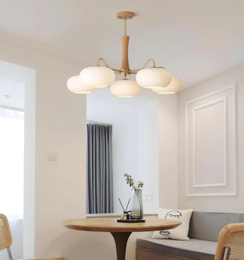 Brass Wooden Persimmon Chandelier - Yiarolight