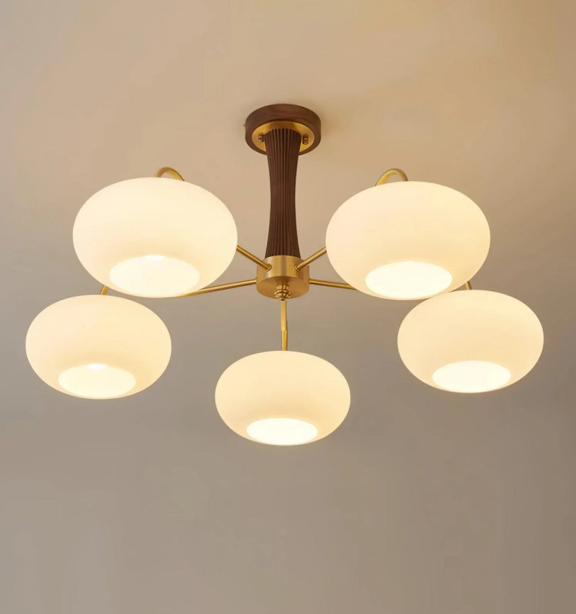 Brass Wooden Persimmon Chandelier - Yiarolight