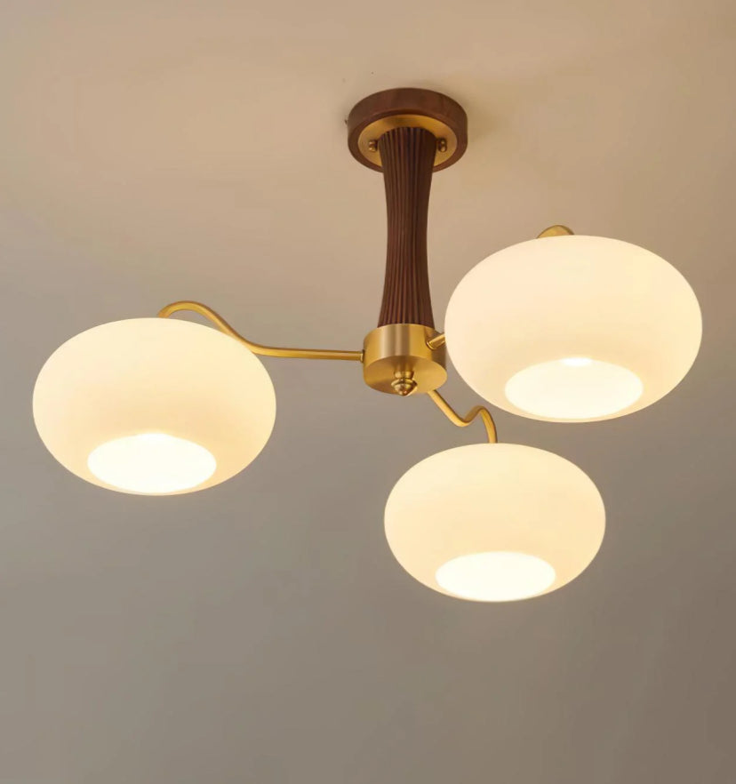 Brass Wooden Persimmon Chandelier - Yiarolight