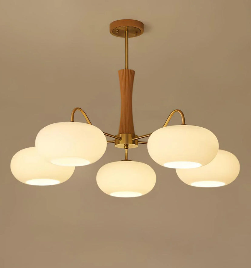 Brass Wooden Persimmon Chandelier - Yiarolight