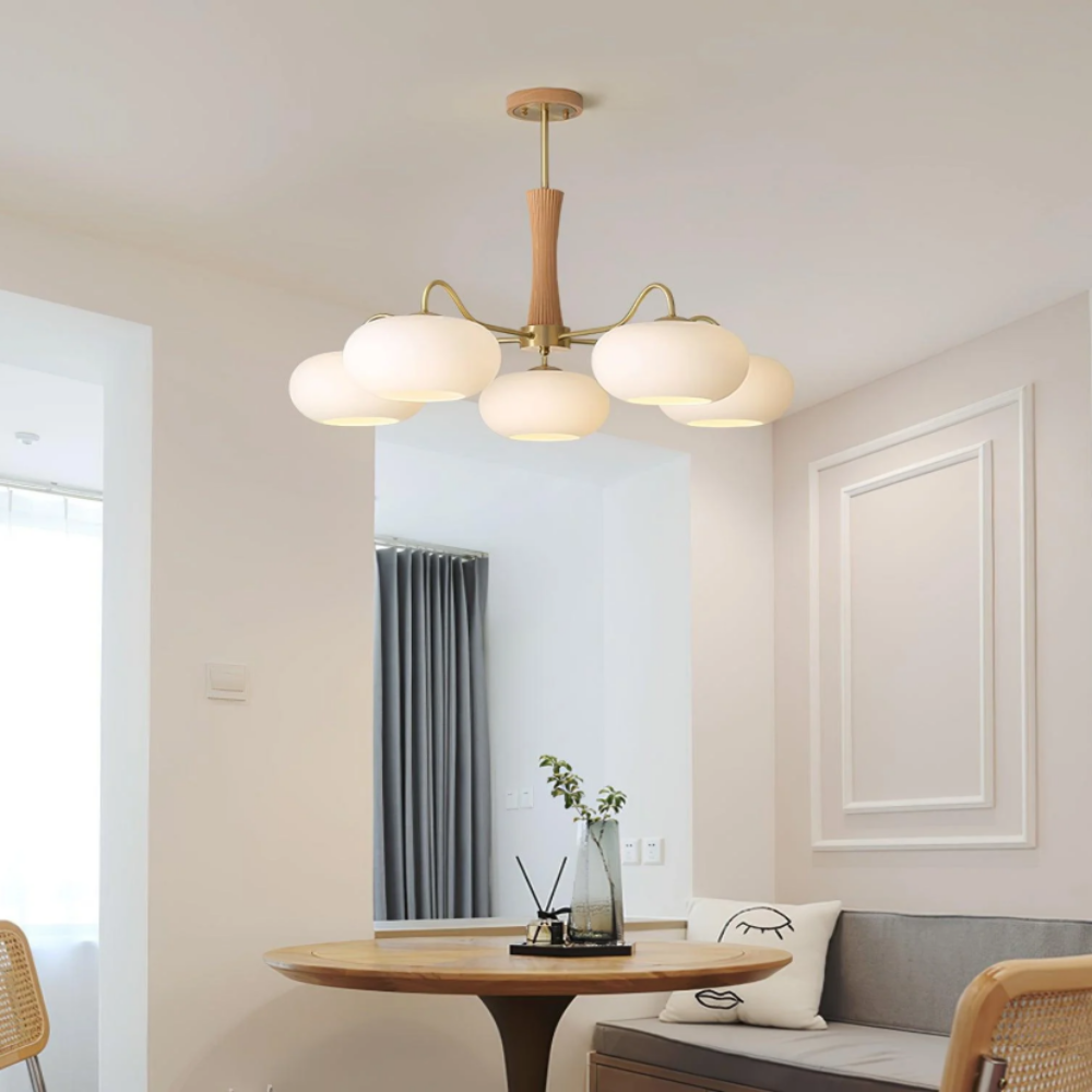 Brass Wooden Persimmon Chandelier - Yiarolight