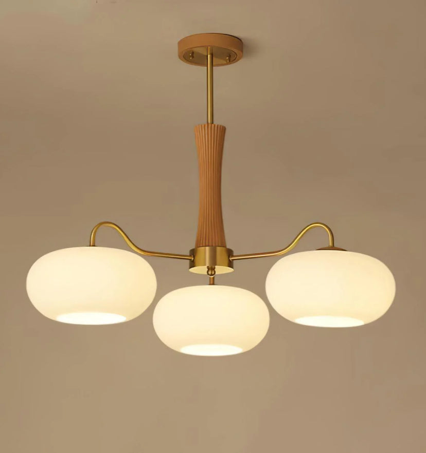 Brass Wooden Persimmon Chandelier - Yiarolight