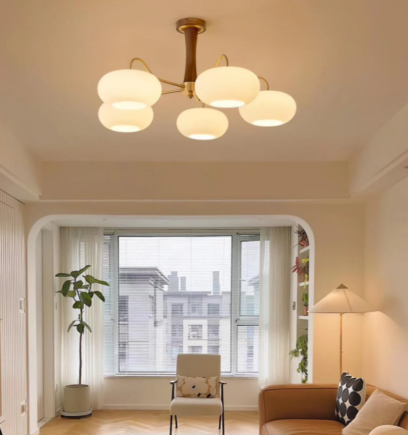 Brass Wooden Persimmon Chandelier - Yiarolight